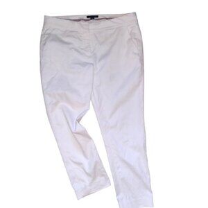 Tommy Hilfiger White Ankle A La Cheville Stretch Cropped Pants